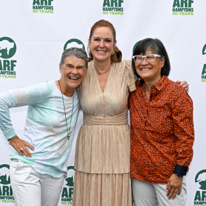 Markie Hancock, ARF Executive Director Kim Nichols, and Kathryn Gregorio. Photo by Andrew Werner.