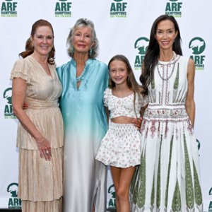 ARF Executive Director Kim Nichols, Sylvie , Delphina, and Olivia Chantecaille. Photo by Andrew Werner.