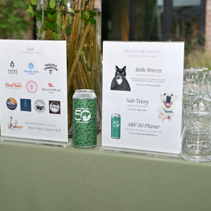 ARF\'s signature drinks and thank you to our bar sponsors! Photo by Andrew Werner.