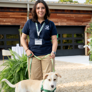 ARF's Joanna Gutierrez with Sundance. Photo by Mark Kopko Photography.