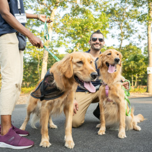 Murphy and Willow with ARF's Anthony D'Alessio. Photo by Mark Kopko Photography.