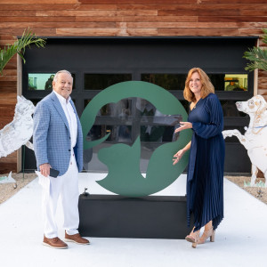 ARF Board President Mike Franzino with ARF Executive Director Kim Nichols. Photo by Mark Kopko.