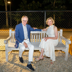 Chuck and Ellen Scarborough on their dedicated bench at ARF. Photo by Mark Kopko Photography. 