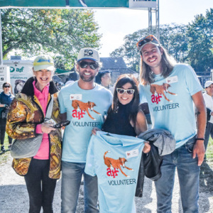 Valerie Heller with volunteers Kurt Markowski, Sheri Rosenblatt and Alec Markowski. Photo by Kristin L. Gray Photography.