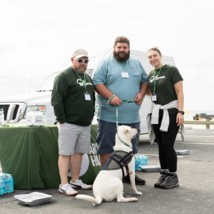 The Beach Crew: ARF's Jeff Tew, volunteer Zach Wollaber and ARF's Samantha Plante. Photo by Mark Kopko Photography. 