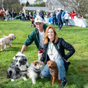 Steve Lamson and ARF's Executive Director Kim Nichols and their pack. Photo by Lisa Tamburini.