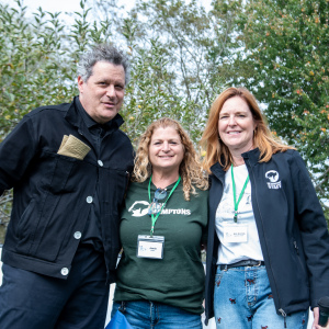 Isaac Mizrahi with ARF's Jamie Berger and Kim Nichols. Photo by Lisa Tamburini. 
