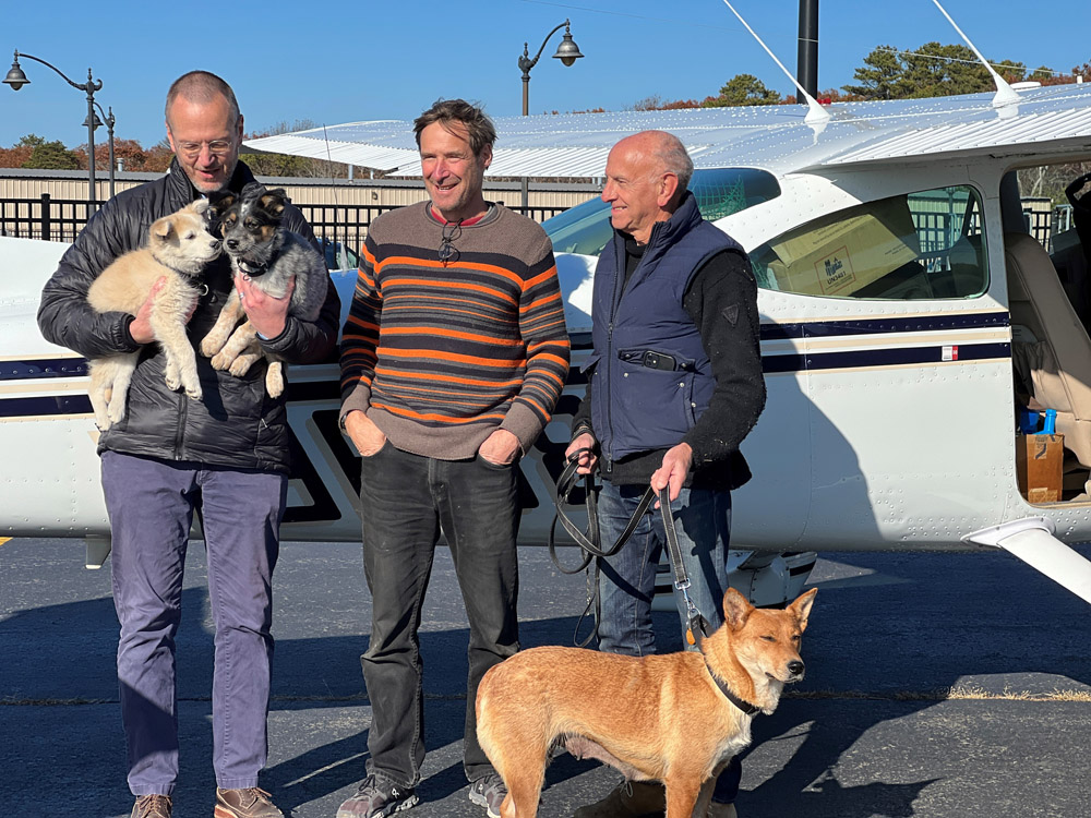 ARF's Executive Director with pilots Dr. Dempsey and David Reinbach.
