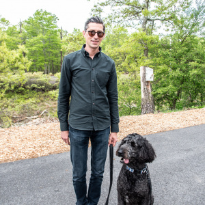 ARF Board Member Zach Siegel and his dog Marvin. Photo by Lisa Tamburini. 