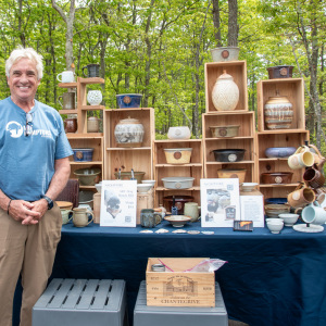 Steve Lamson and his  NightFire Pottery. Photo by Lisa Tamburini.