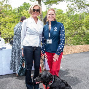 ARF Board Member Ellen Scarborough with ARF Executive Director Kim Nichols. Photo by Lisa Tamburini.