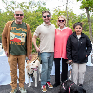 Jonathan Canno, ARF Board Members Pierce Roberts and Dale Leff, and Cecelia. Photo by Lisa Tamburini.