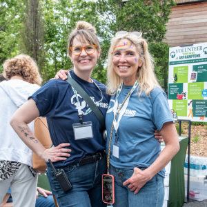 ARF's Meaghan Forrestal and volunteer Gwen Bokine. Photo by Lisa Tamburini.