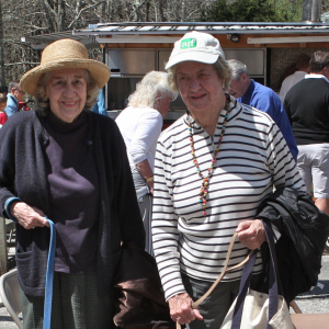 Polly and her friend at Pet Celebration Day in 2014 with her former ARFans Daisy and Misty. Photo by Durell Godfrey.