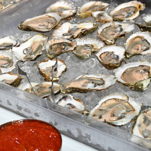 The delicious raw bar.