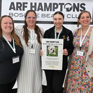 ARF staff Jessica Quaresimo, Volunteer Emma Beudert, ARF's Samantha Plante and Volunteer Nicole Barylski 